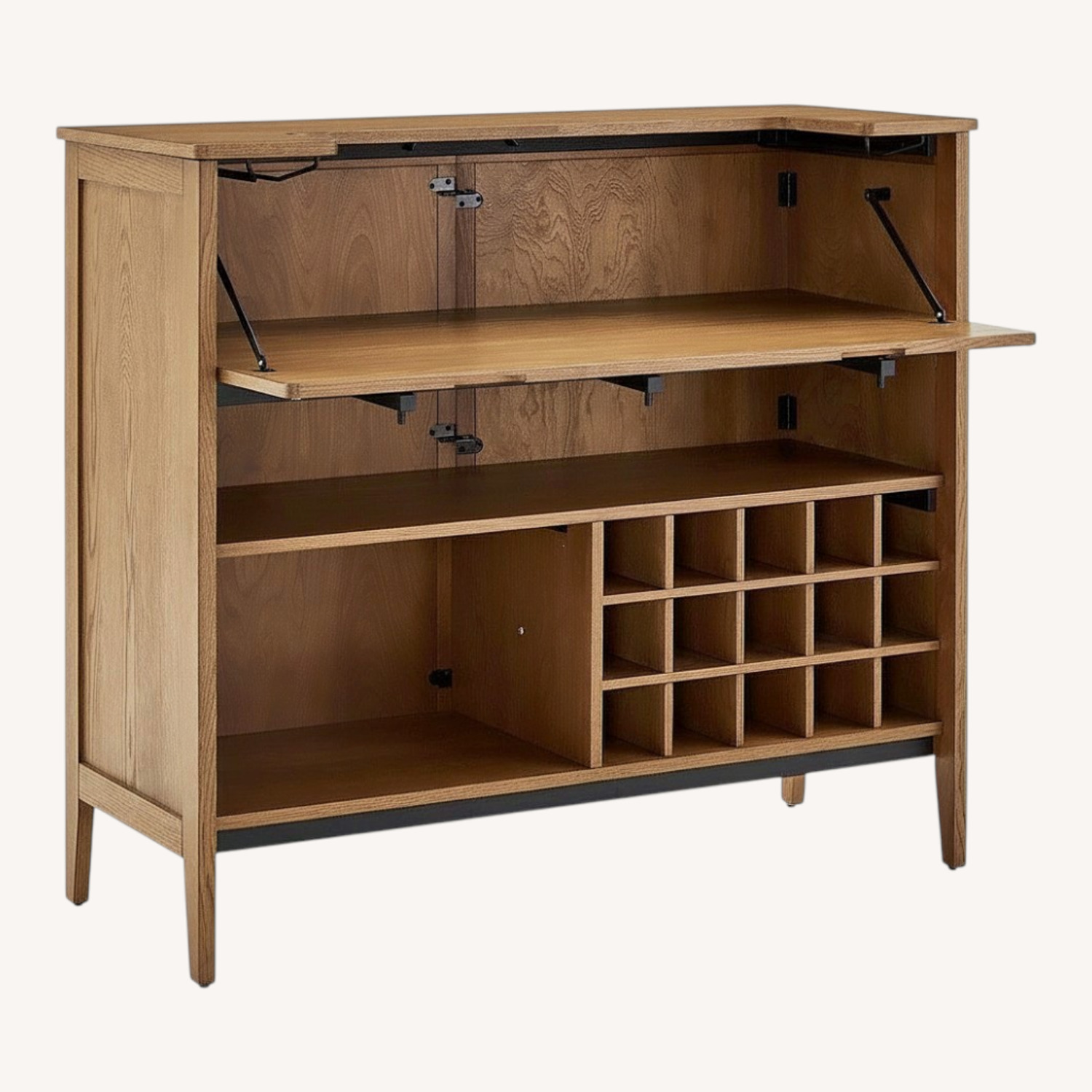 Wayfair Light Brown Wood Bar Cabinet - image-0