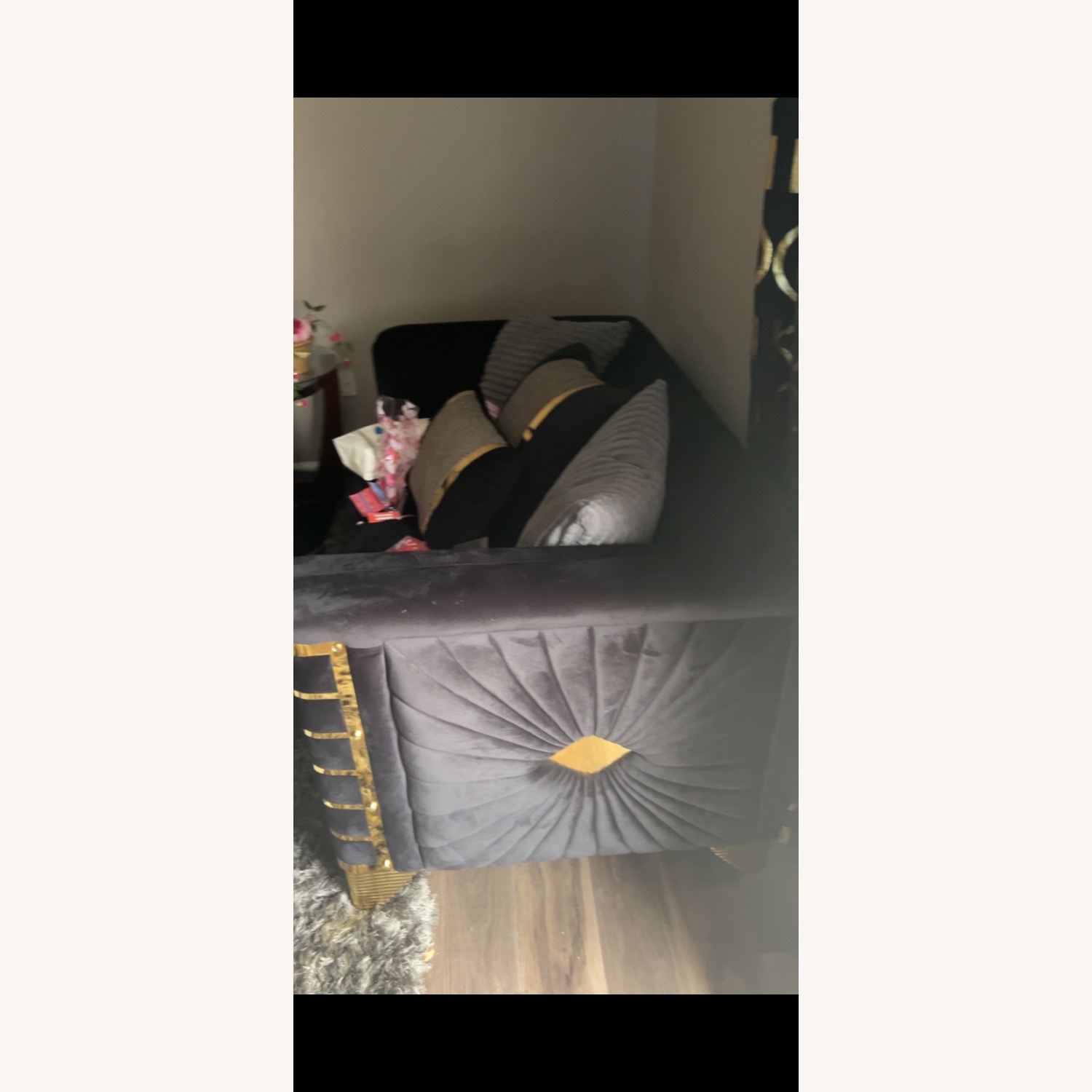 Black Stainless Steel 2 Seater Sofa - image-3