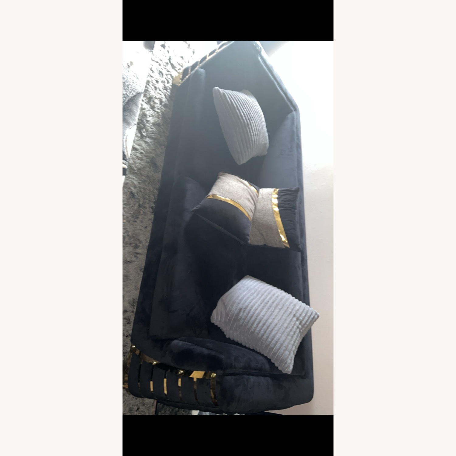 Black Stainless Steel 2 Seater Sofa - image-6