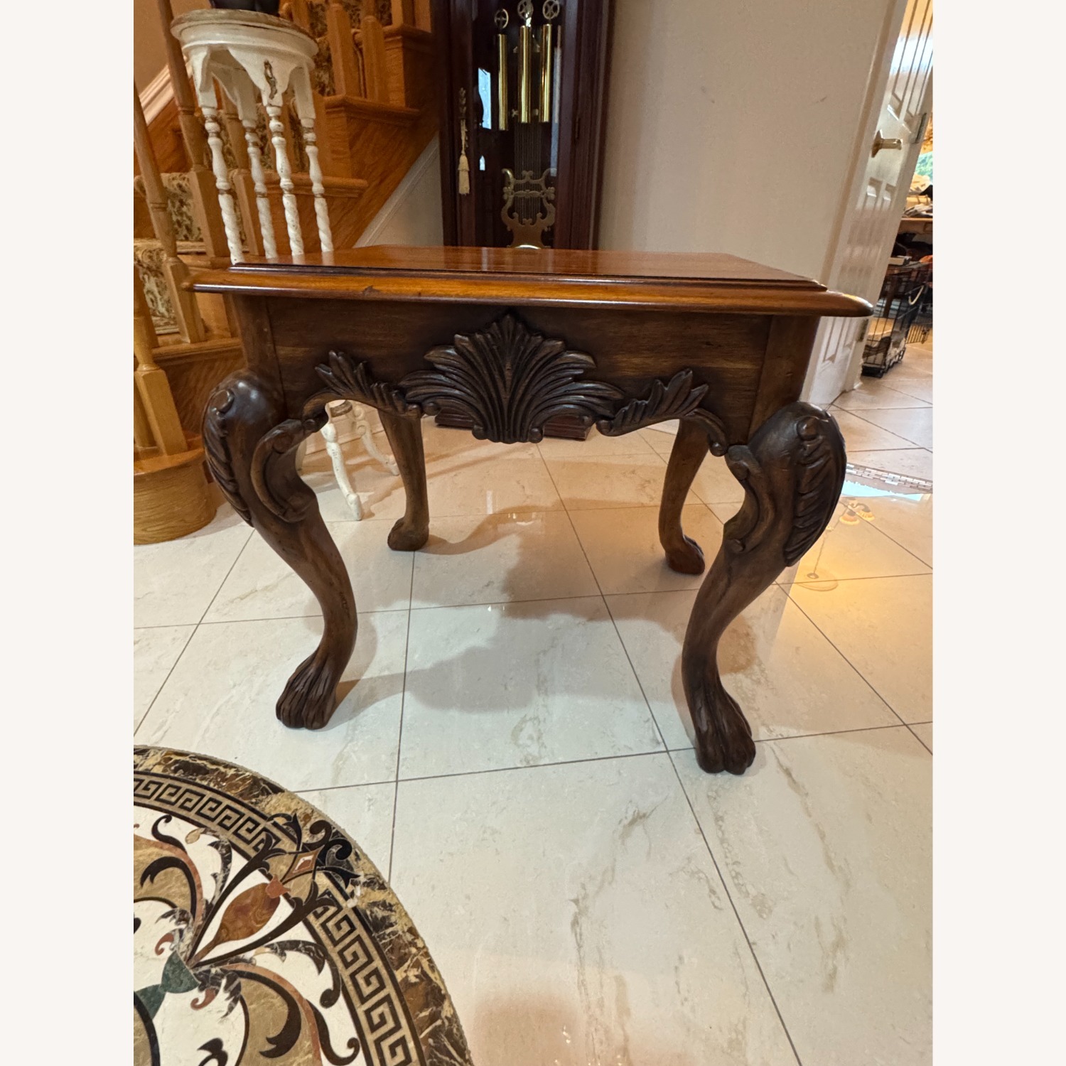 Ralph Lauren Dark Brown Wood Side Table - image-1