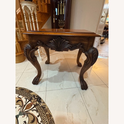 Used Ralph Lauren Dark Brown Wood Side Table for sale on AptDeco