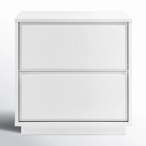 Used AllModern Carson White Wood Nightstand for sale on AptDeco
