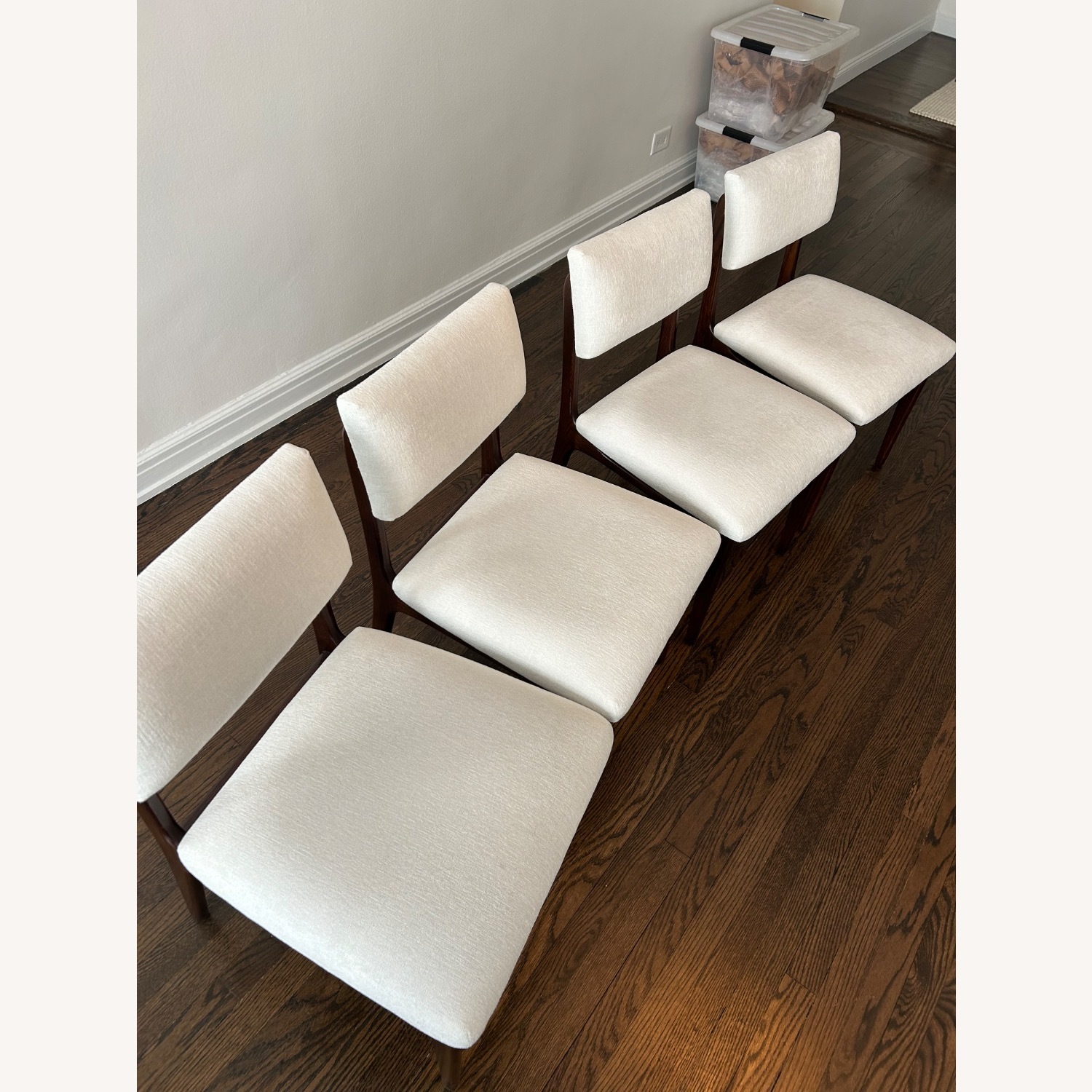 CB2 Selby White Fabric Dining Chairs - image-4