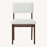 CB2 Selby White Fabric Dining Chairs