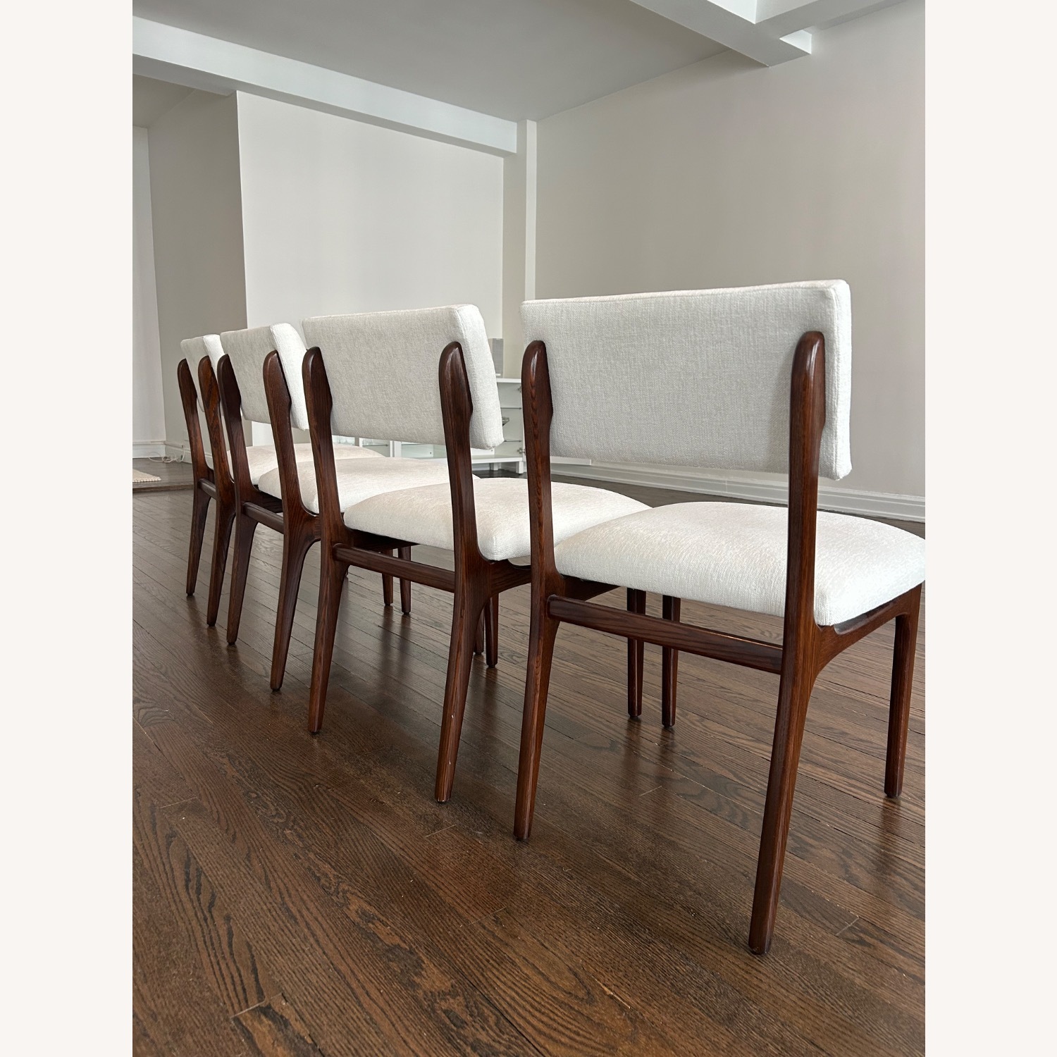 CB2 Selby White Fabric Dining Chairs - image-3