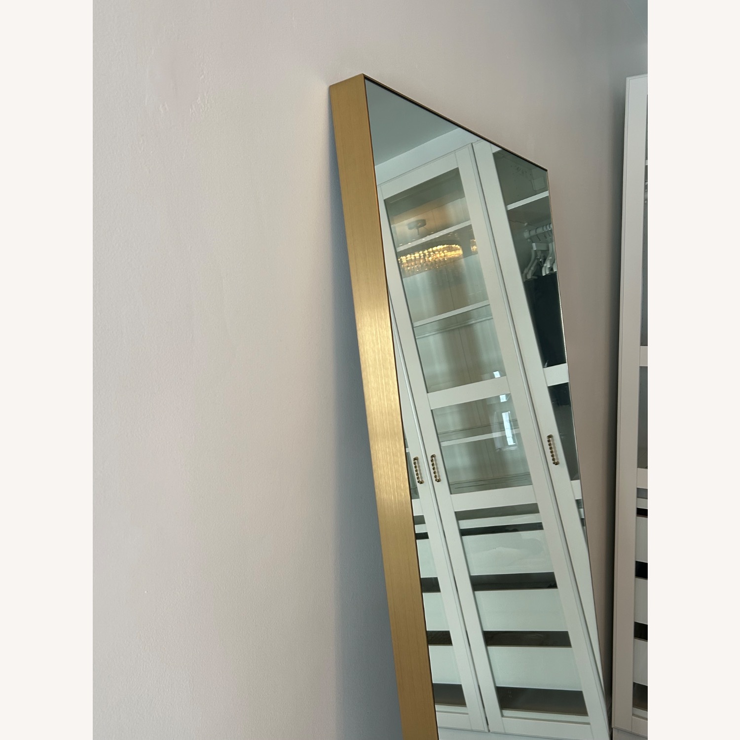 CB2 Infinity Gold Metal Floor Mirror - image-4