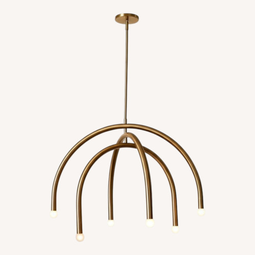 Used  West Elm Arc Brass Ceiling Lamp 30” for sale on AptDeco