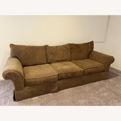 Used Alan White Brown Chenille/Corduroy 3-Seater Sofa for sale on AptDeco