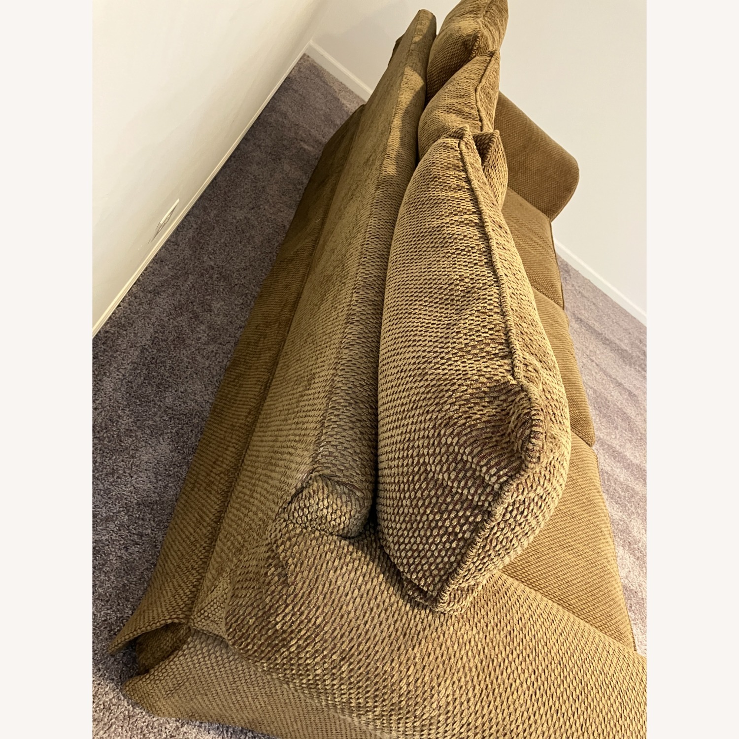 Alan White Brown Chenille/Corduroy 3-Seater Sofa - image-2