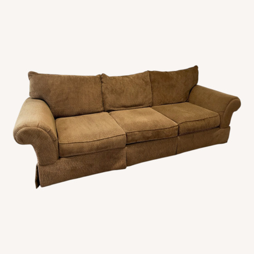 Used Alan White Brown Chenille/Corduroy 3-Seater Sofa for sale on AptDeco
