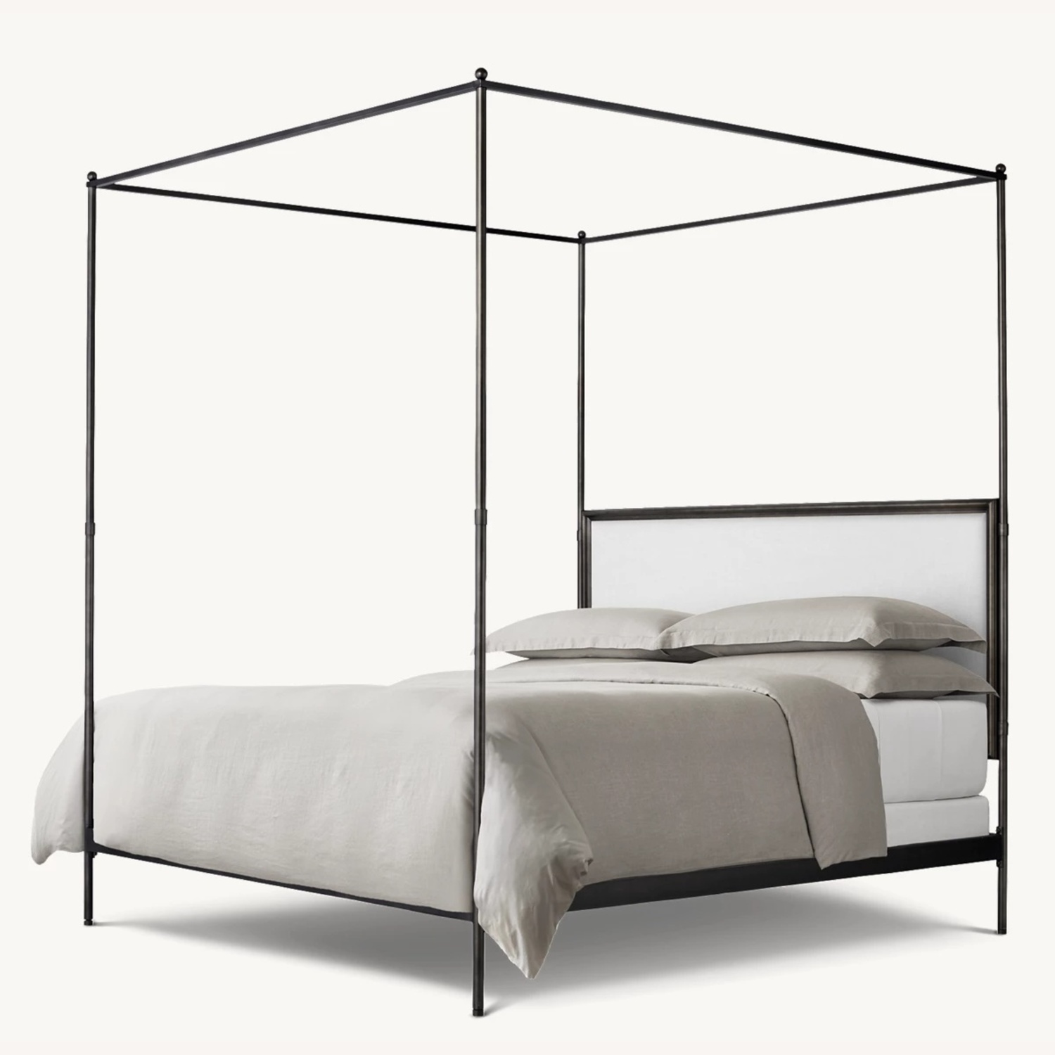 Restoration Hardware French Iron Canopy Queen Bed - image-4