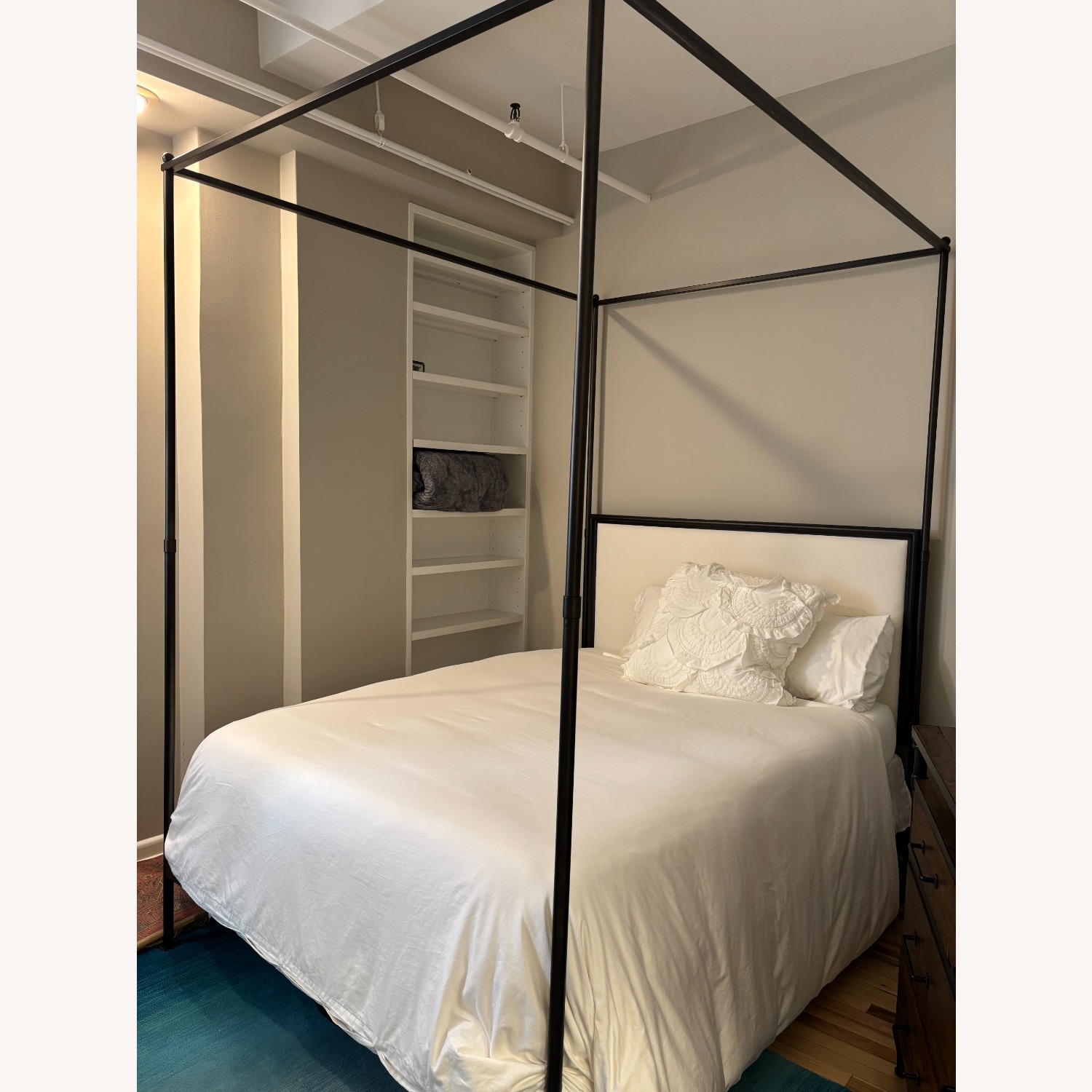 Restoration Hardware French Iron Canopy Queen Bed - image-3