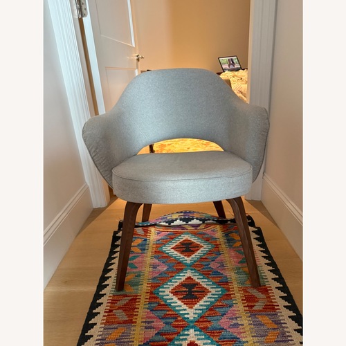 Used Joss & Main Light Gray Fabric Armchair for sale on AptDeco