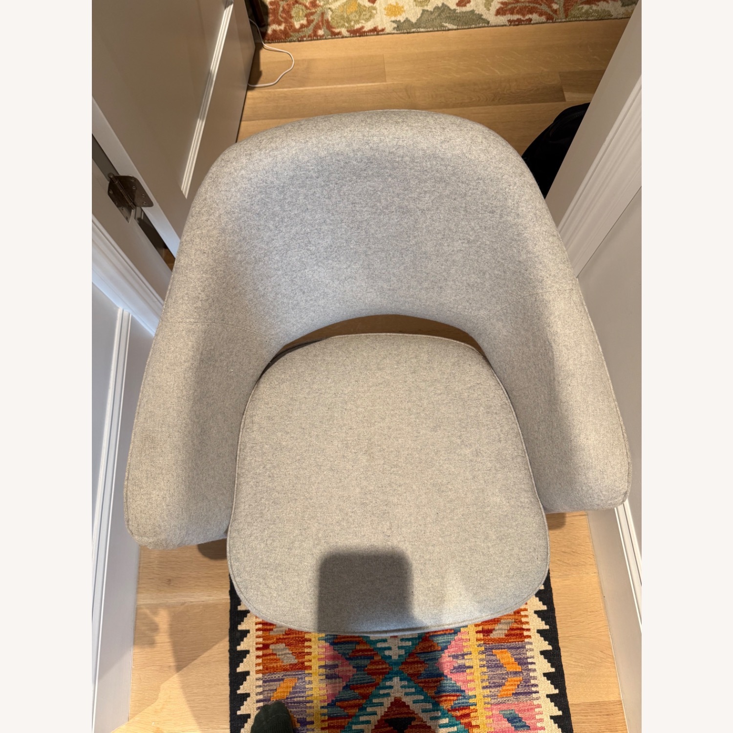 Joss & Main Light Gray Fabric Armchair - image-2