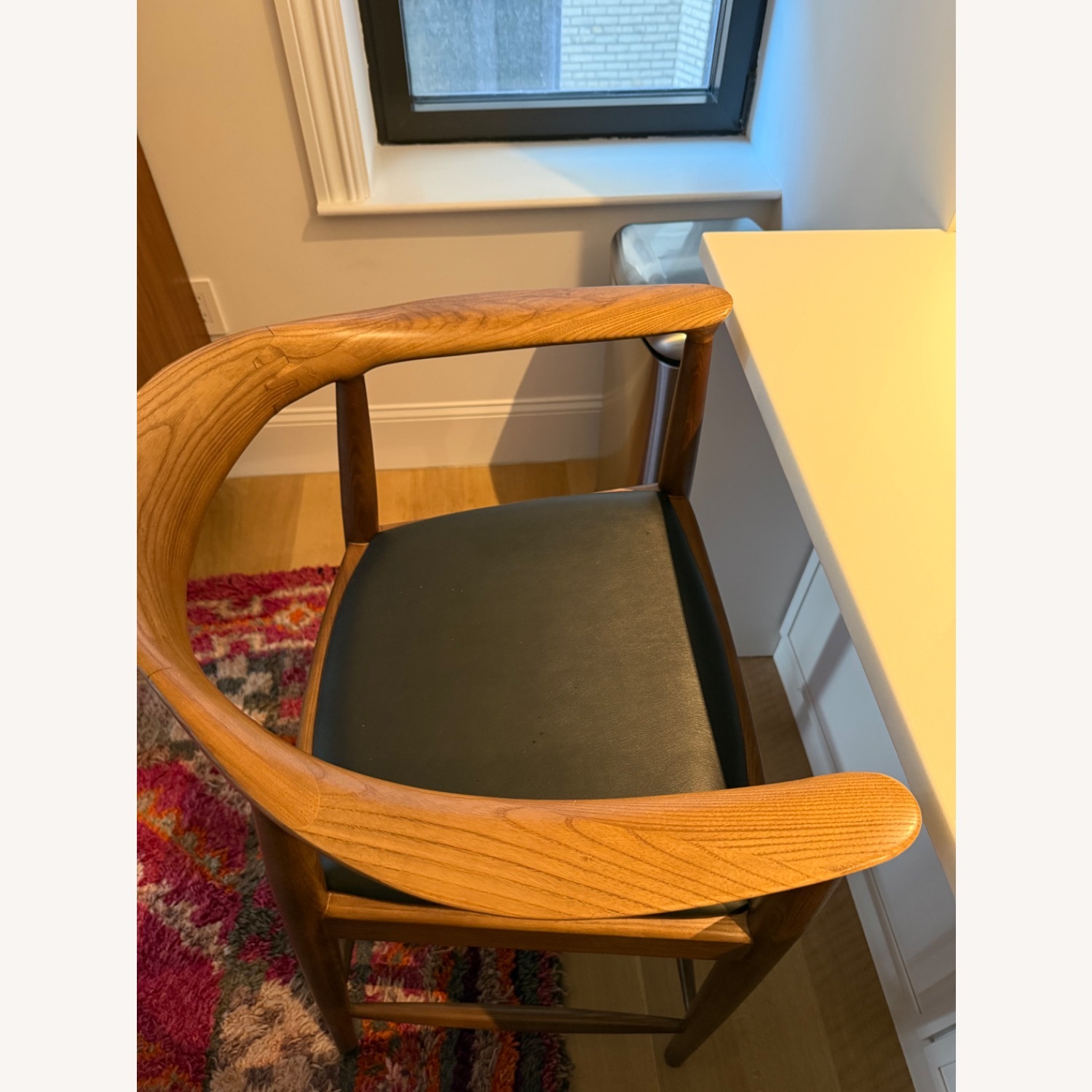 Dark Brown Wood Stools - image-3