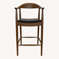 Dark Brown Wood Stools