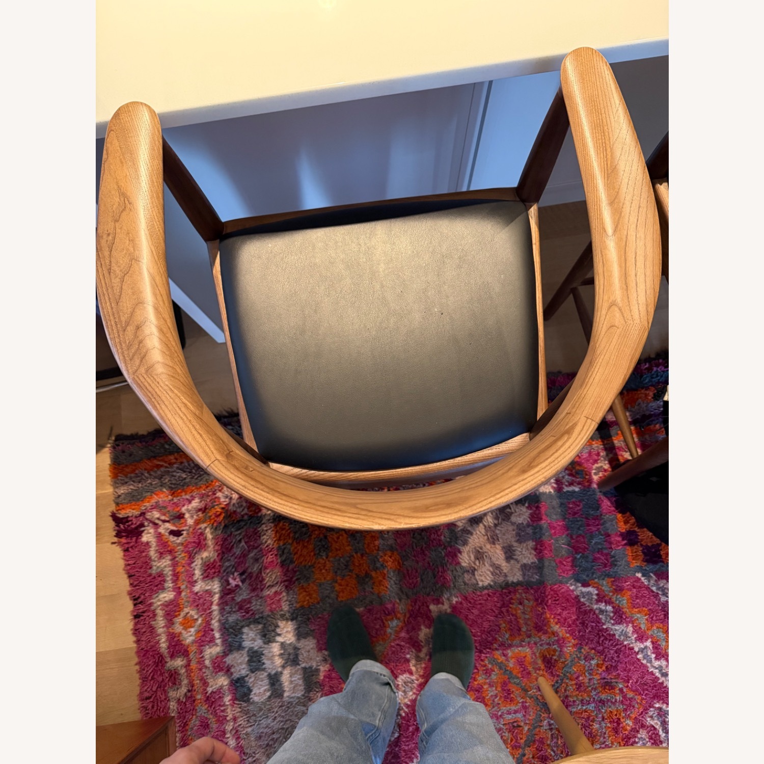 Dark Brown Wood Stools - image-4