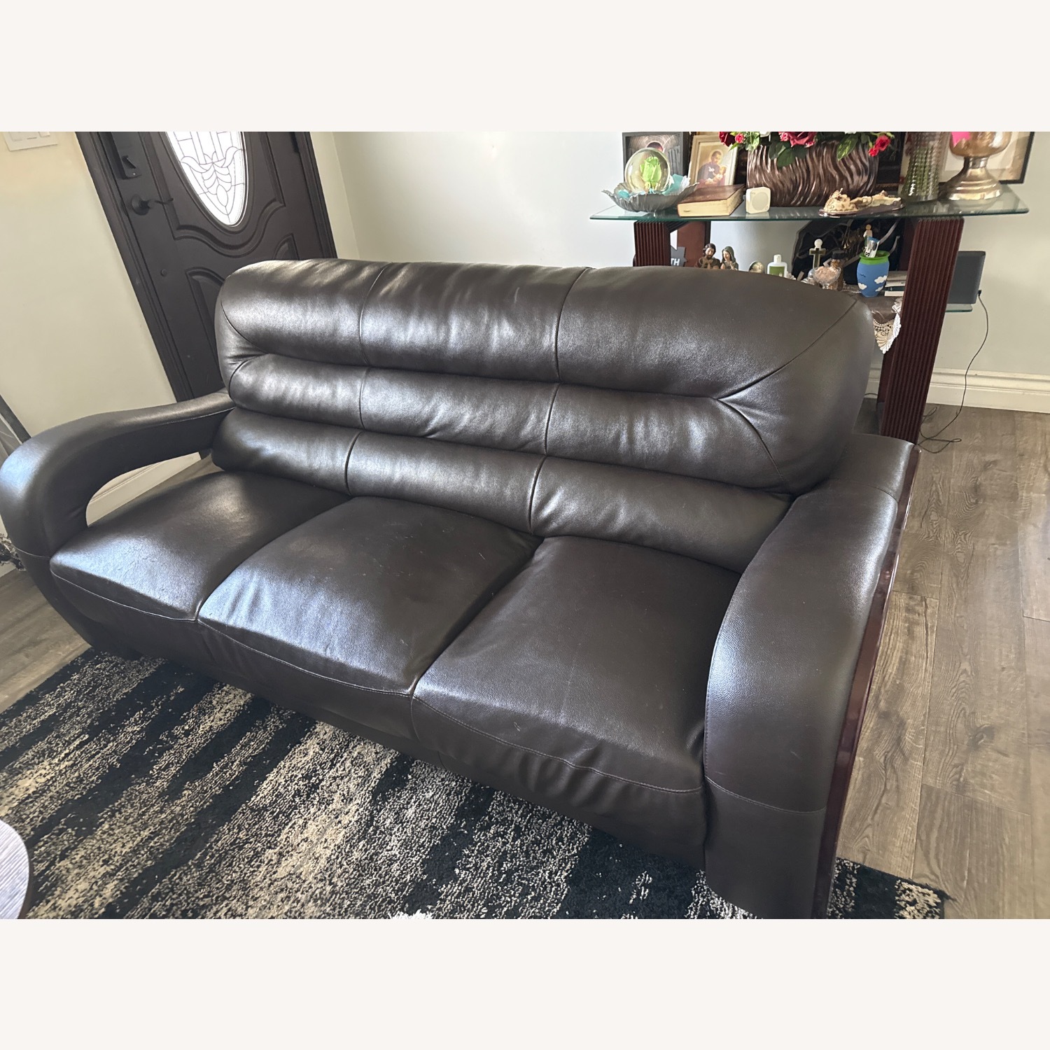 Dark Brown 3+ Seater Sofa - image-3