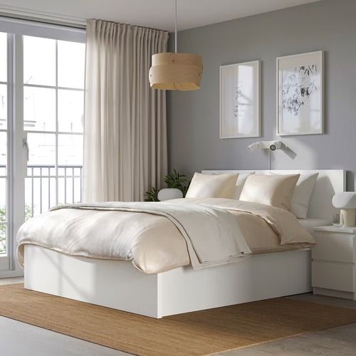 Used IKEA Malm White Storage Queen Bed Frame  for sale on AptDeco