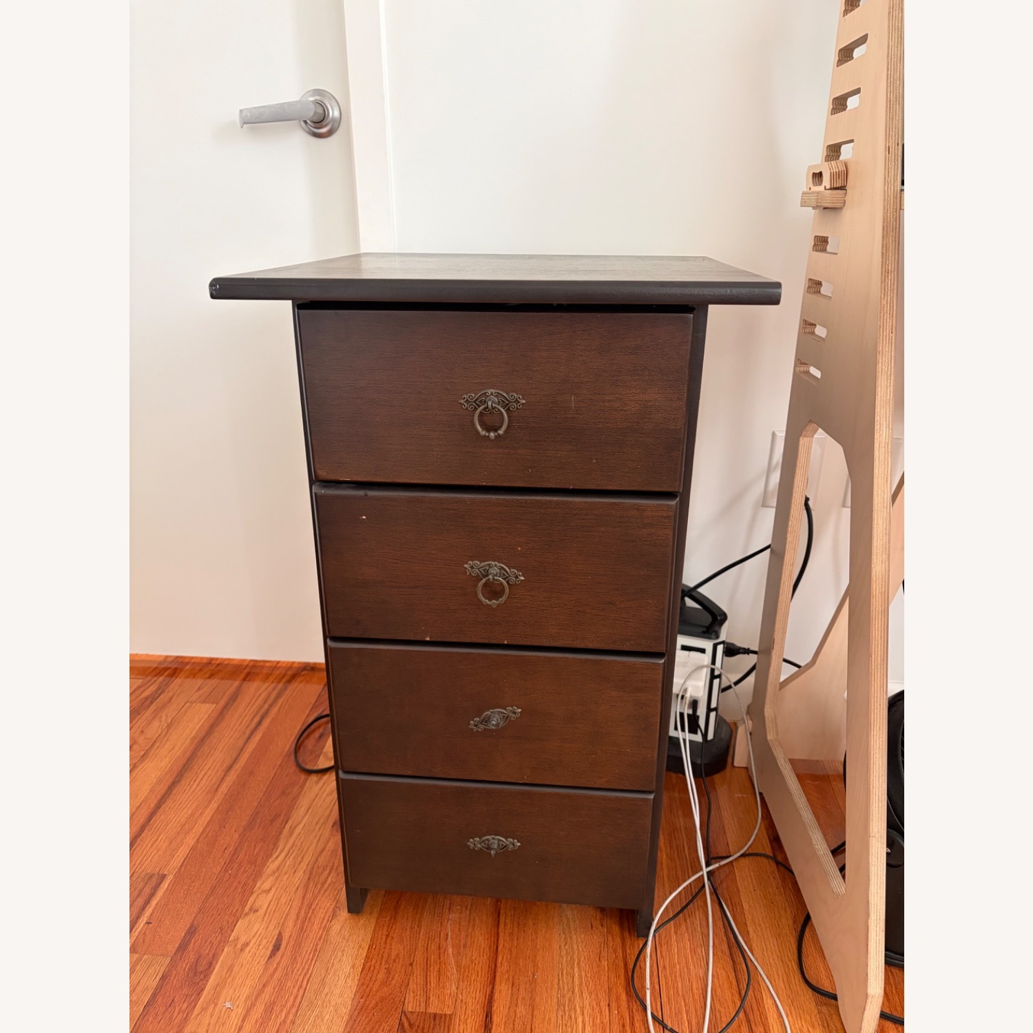 Gothic Cabinet Craft Dark Brown Wood Desk - image-1