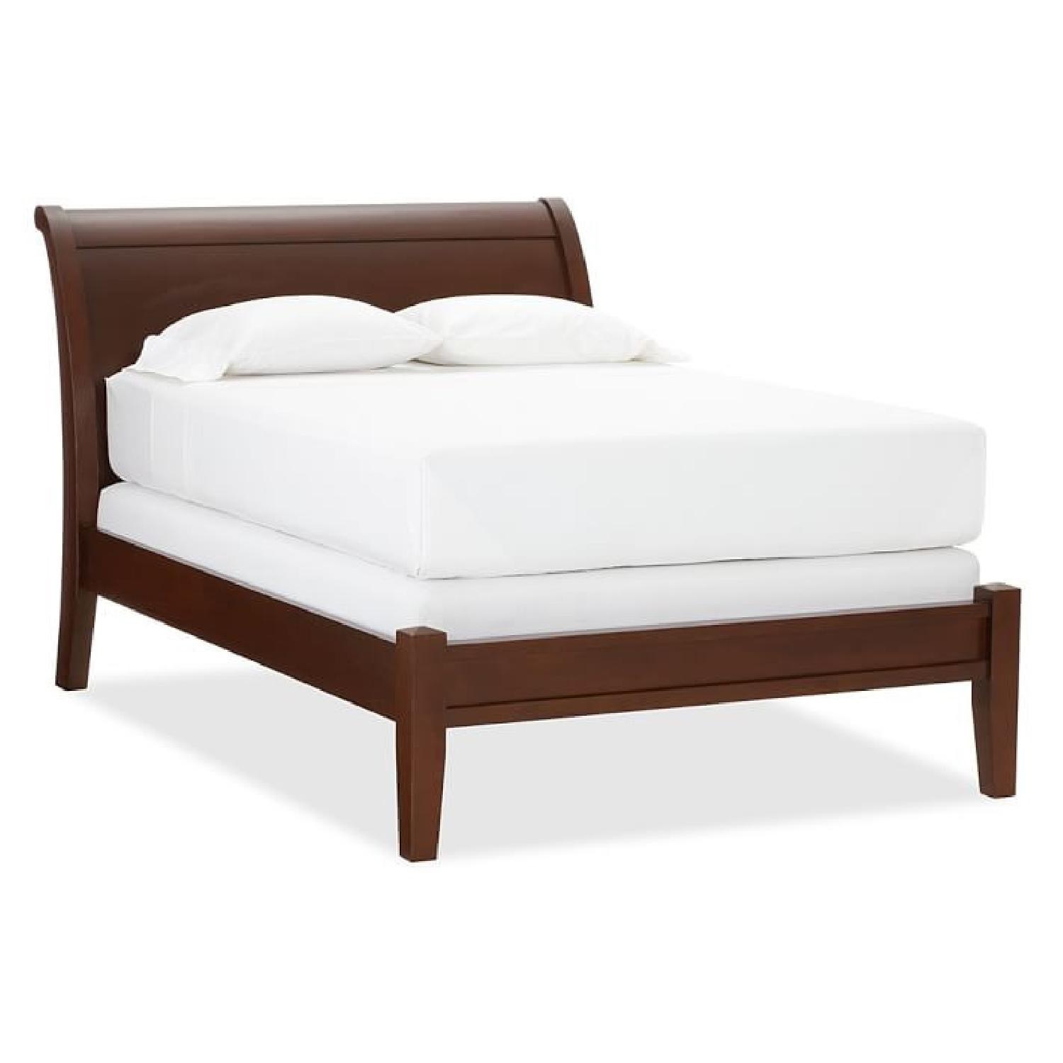 Pottery Barn Valencia Dark Brown Wood Queen Bed - image-2