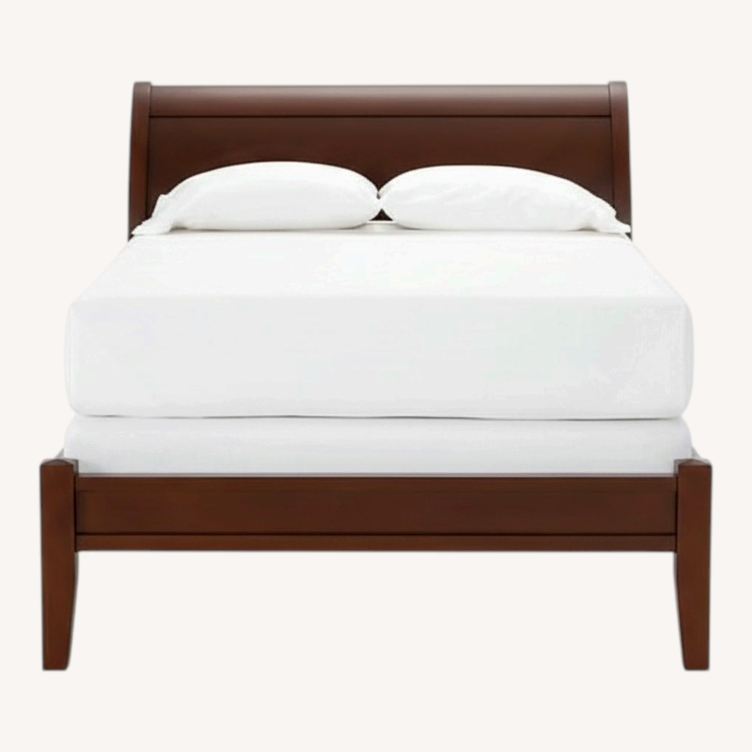 Pottery Barn Valencia Dark Brown Wood Queen Bed - image-0