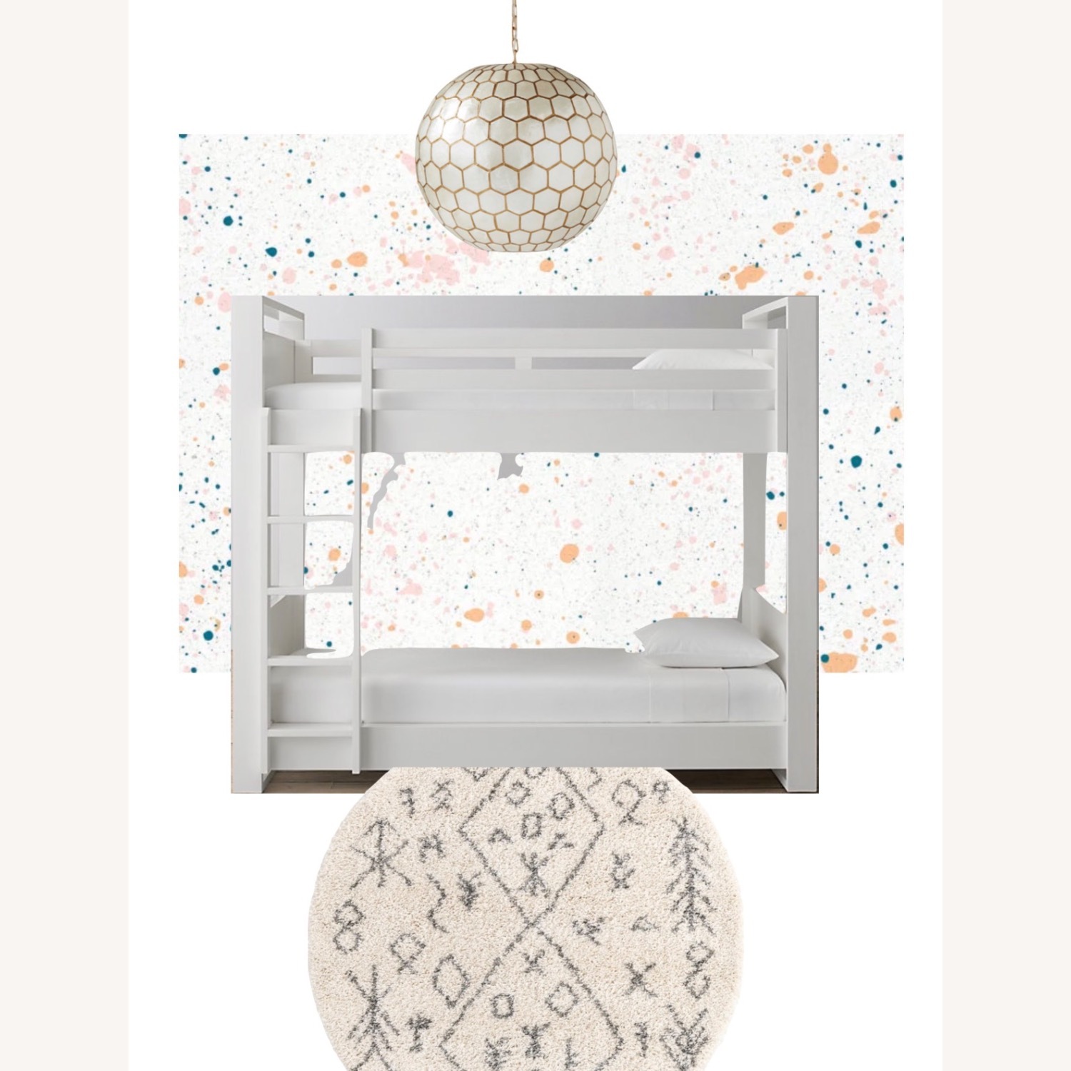 Restoration Hardware White Wood Bunk Bed - image-1