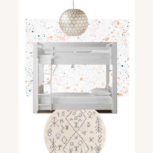 Used Restoration Hardware White Wood Bunk Bed for sale on AptDeco