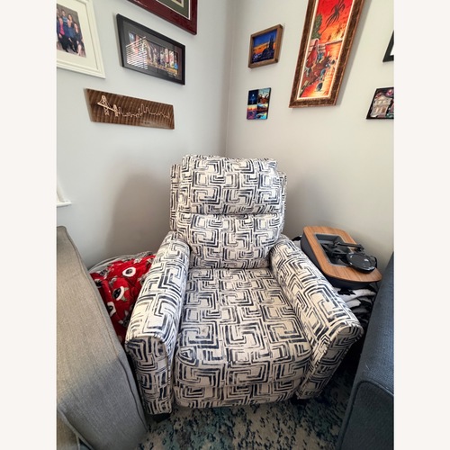 Used Blue Fabric Recliner for sale on AptDeco