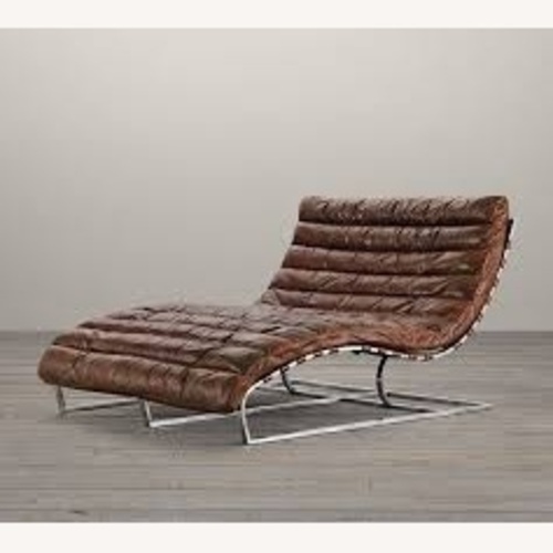 Used Restoration Hardware Oviedo Double Leather Chaise Lounge for sale on AptDeco
