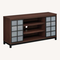 Gerhardina Dark Brown Wood Media Storage