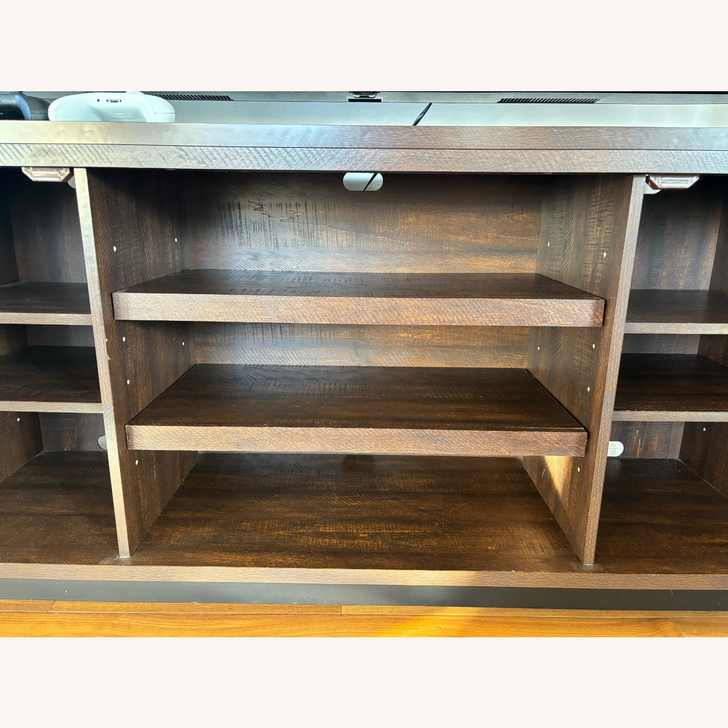 Gerhardina Dark Brown Wood Media Storage - image-4