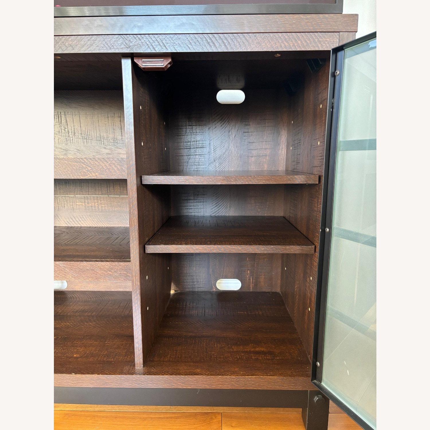 Gerhardina Dark Brown Wood Media Storage - image-3