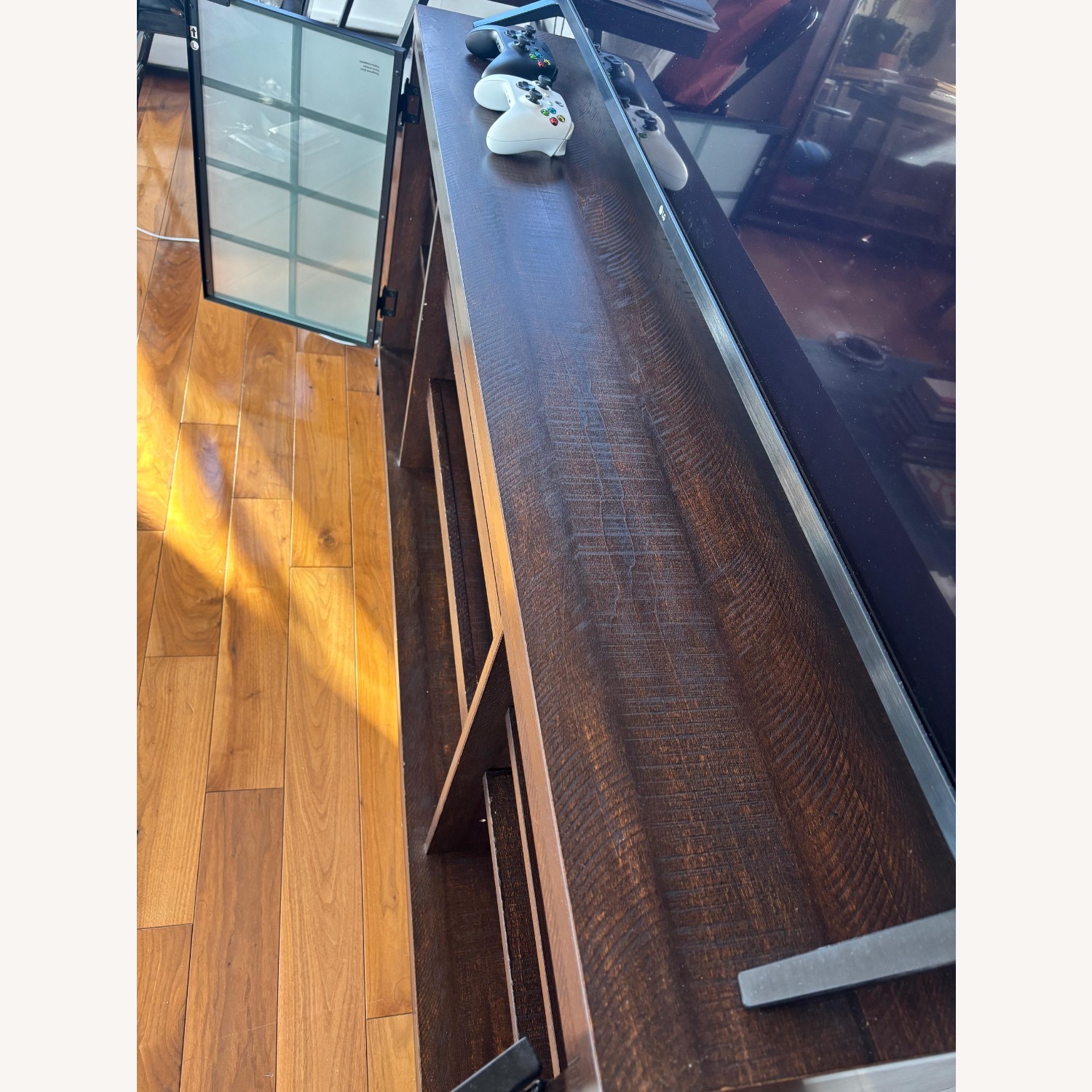 Gerhardina Dark Brown Wood Media Storage - image-5