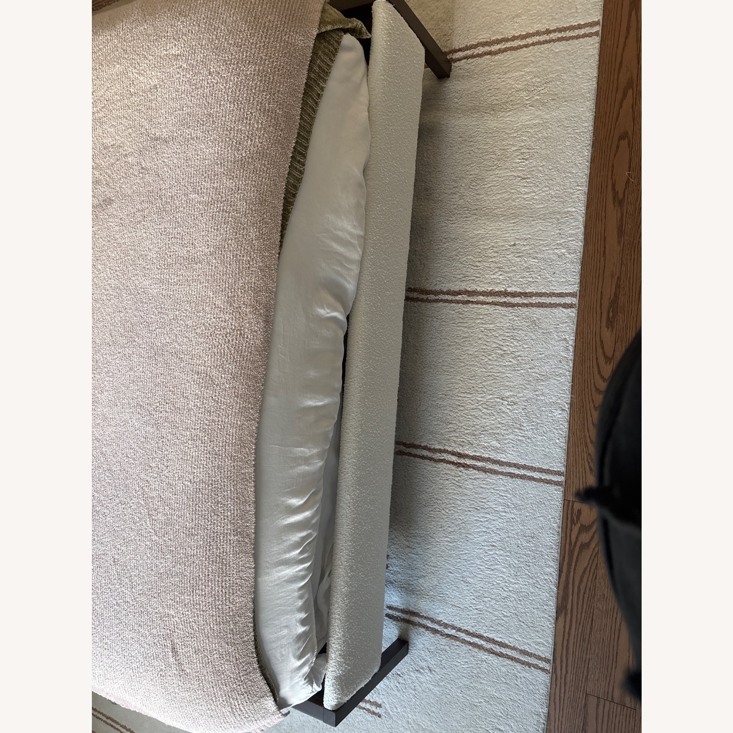 CB2 Malena White Boucle Queen Bed - image-5