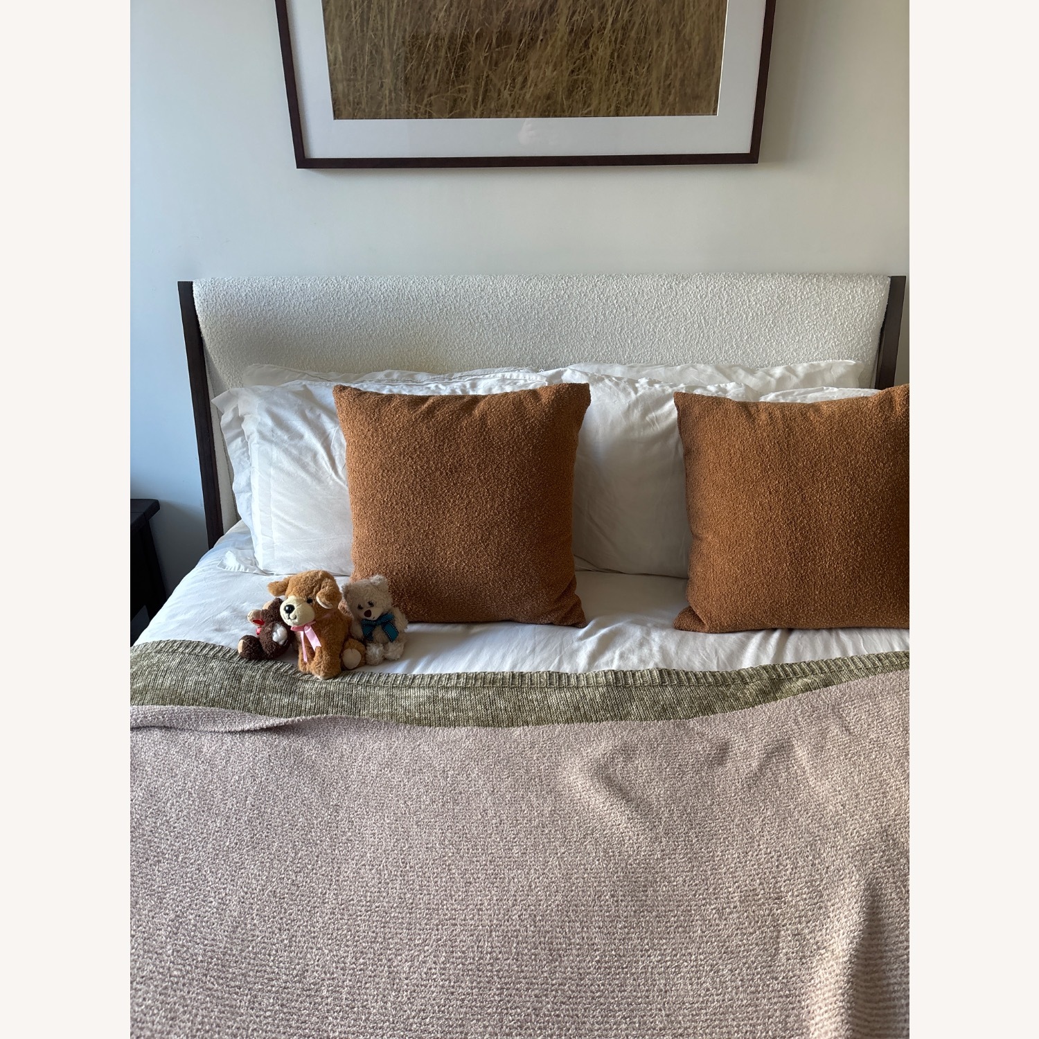 CB2 Malena White Boucle Queen Bed - image-4