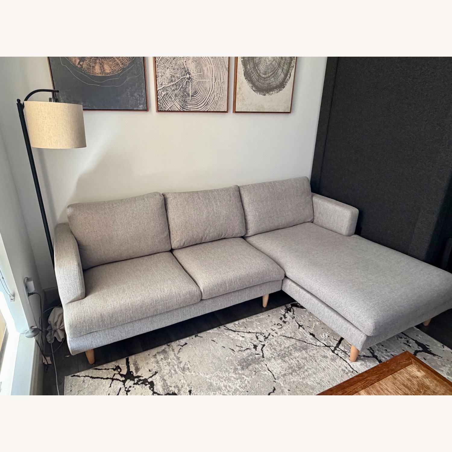 Castlery Light Gray Fabric 2 Piece Sectional - image-4