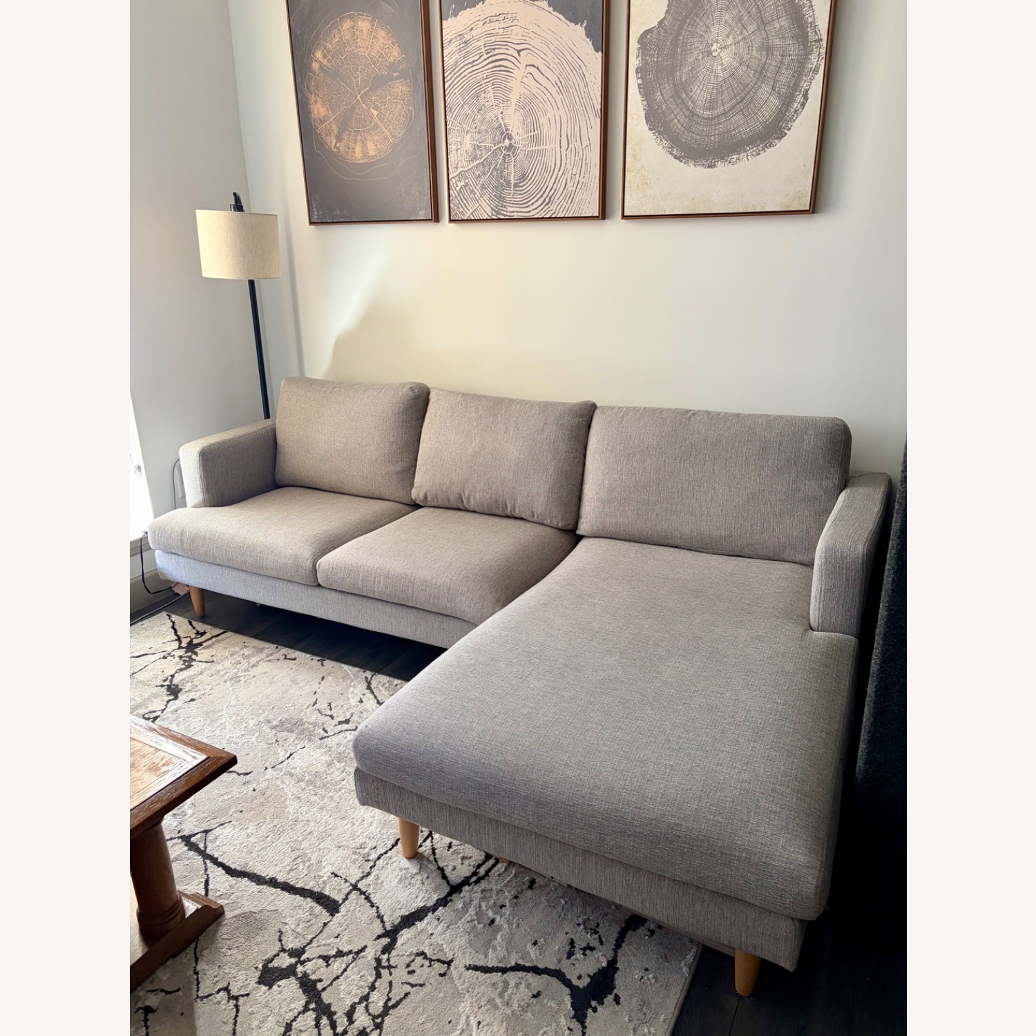 Castlery Light Gray Fabric 2 Piece Sectional - image-6