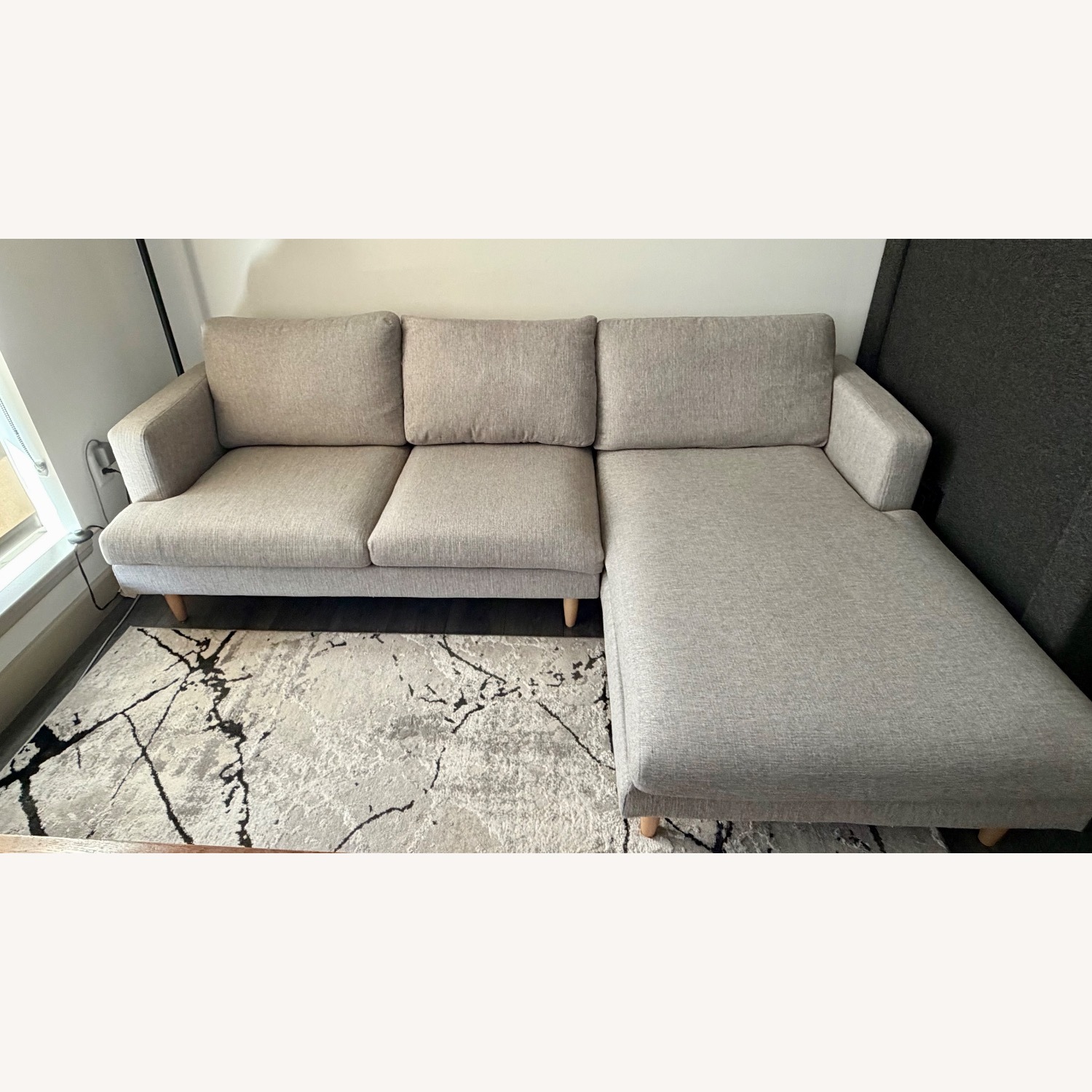 Castlery Light Gray Fabric 2 Piece Sectional - image-5