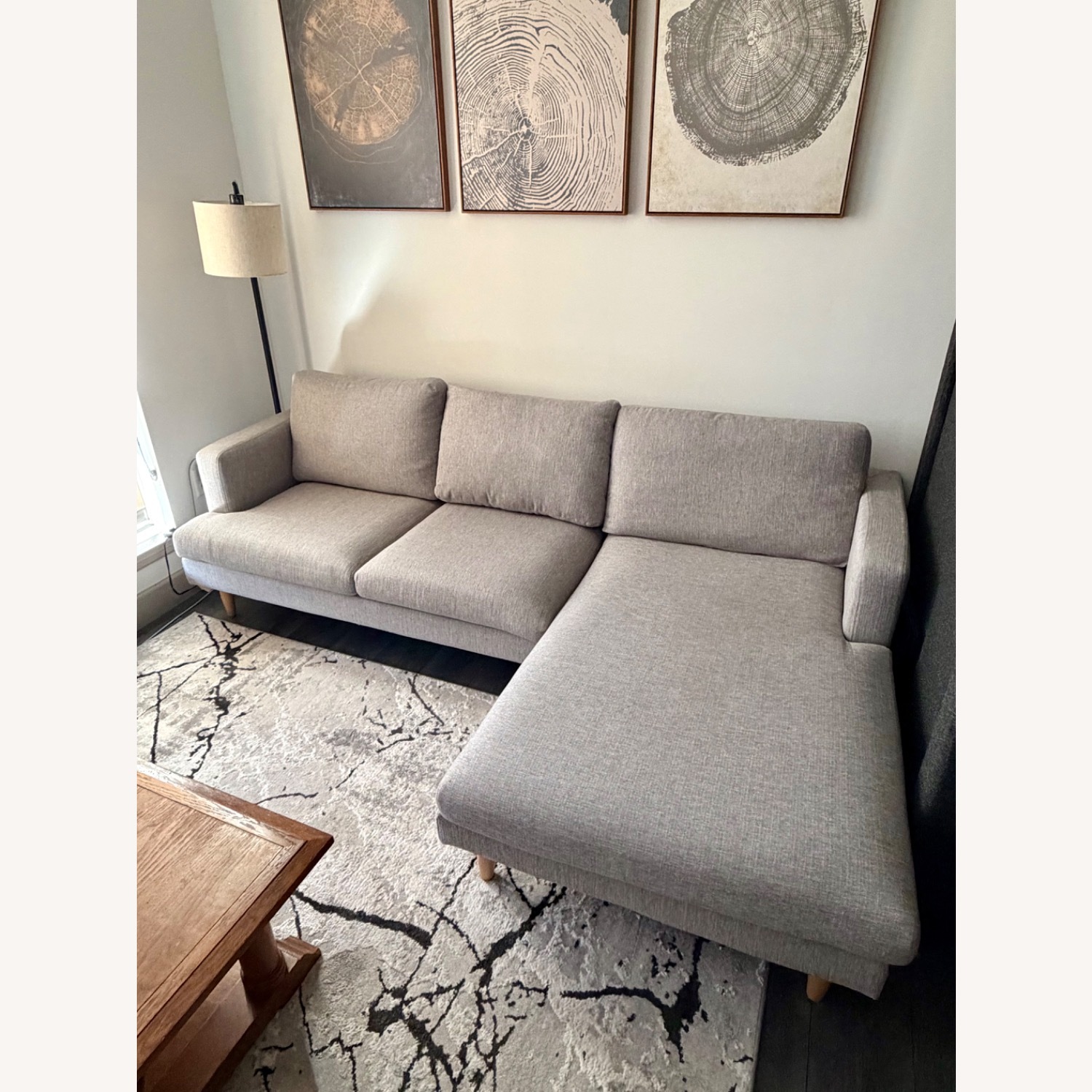 Castlery Light Gray Fabric 2 Piece Sectional - image-2