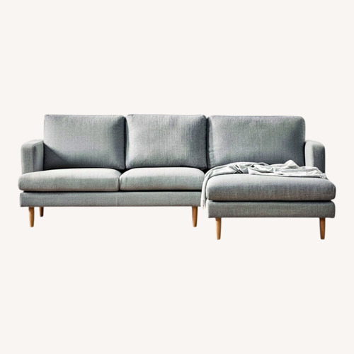Used Castlery Light Gray Fabric 2 Piece Sectional for sale on AptDeco