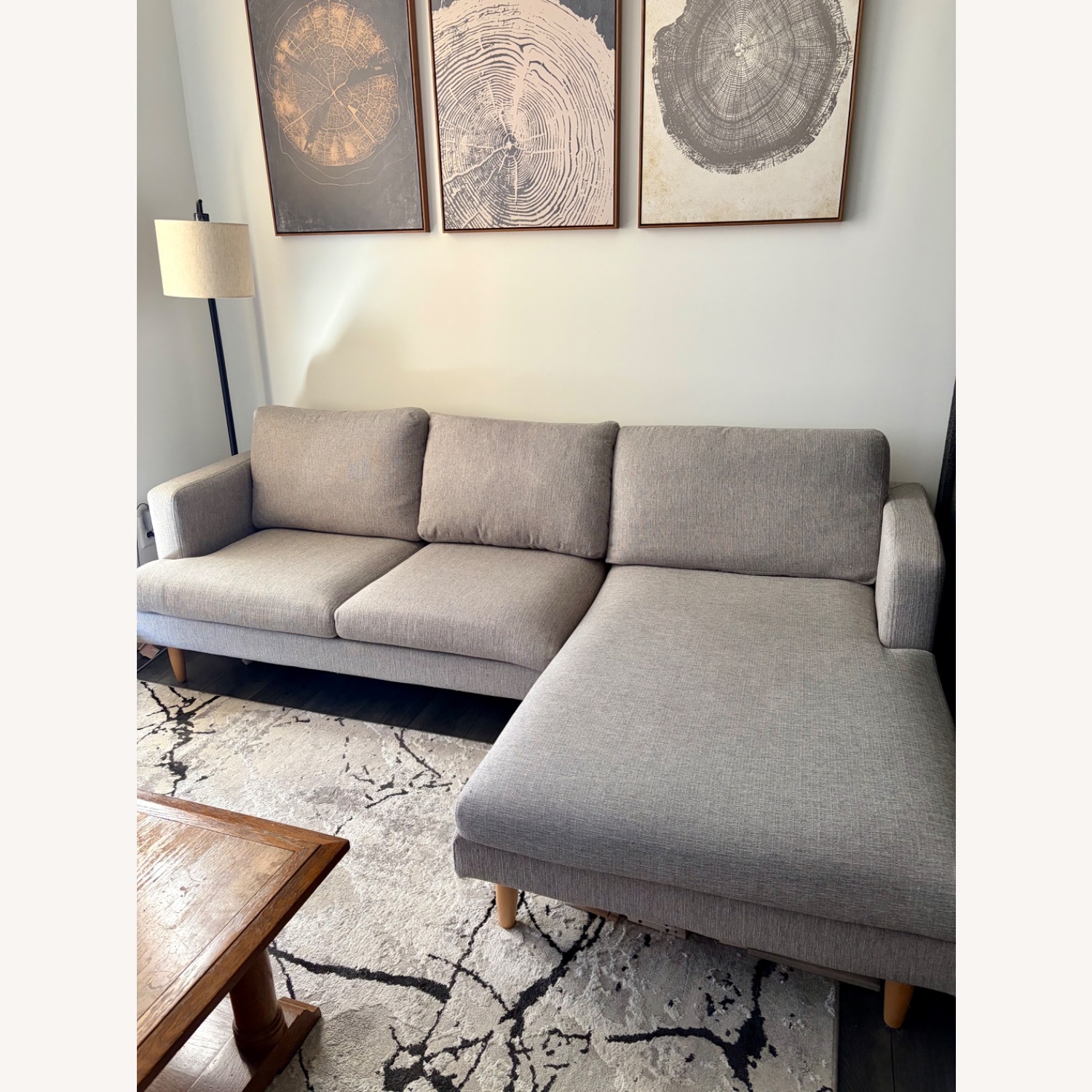 Castlery Light Gray Fabric 2 Piece Sectional - image-3