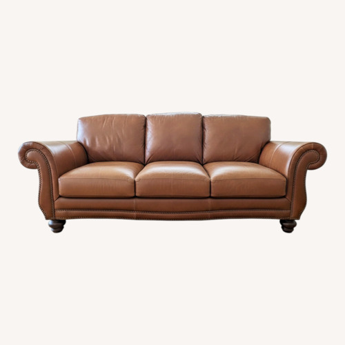 Used Marshal Fileds Studded Leather Sofa for sale on AptDeco