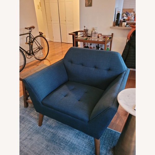Used Blue Fabric Armchair for sale on AptDeco