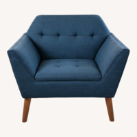 Blue Fabric Armchair