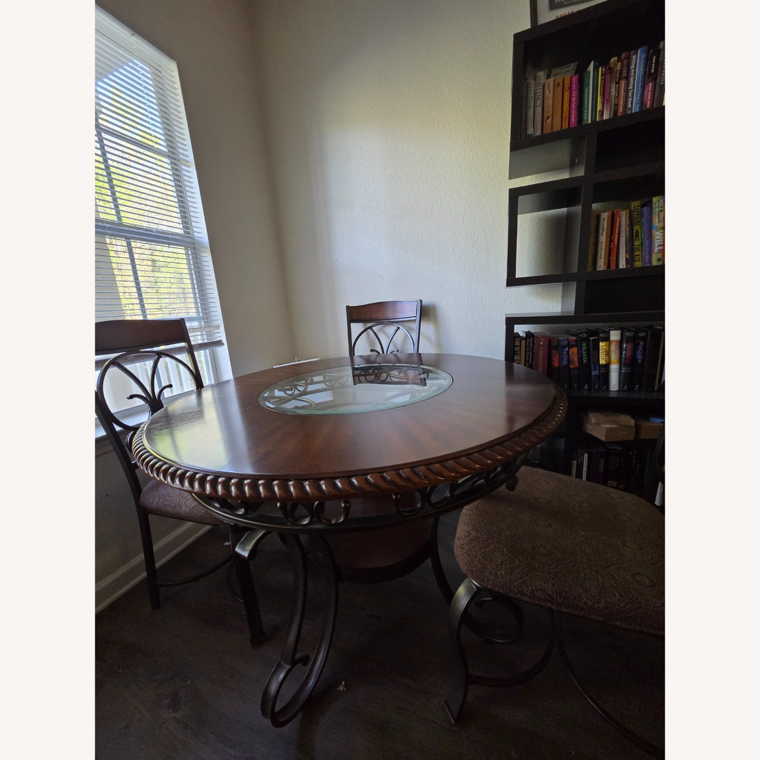 Dark Brown Wood Dining Sets - image-3