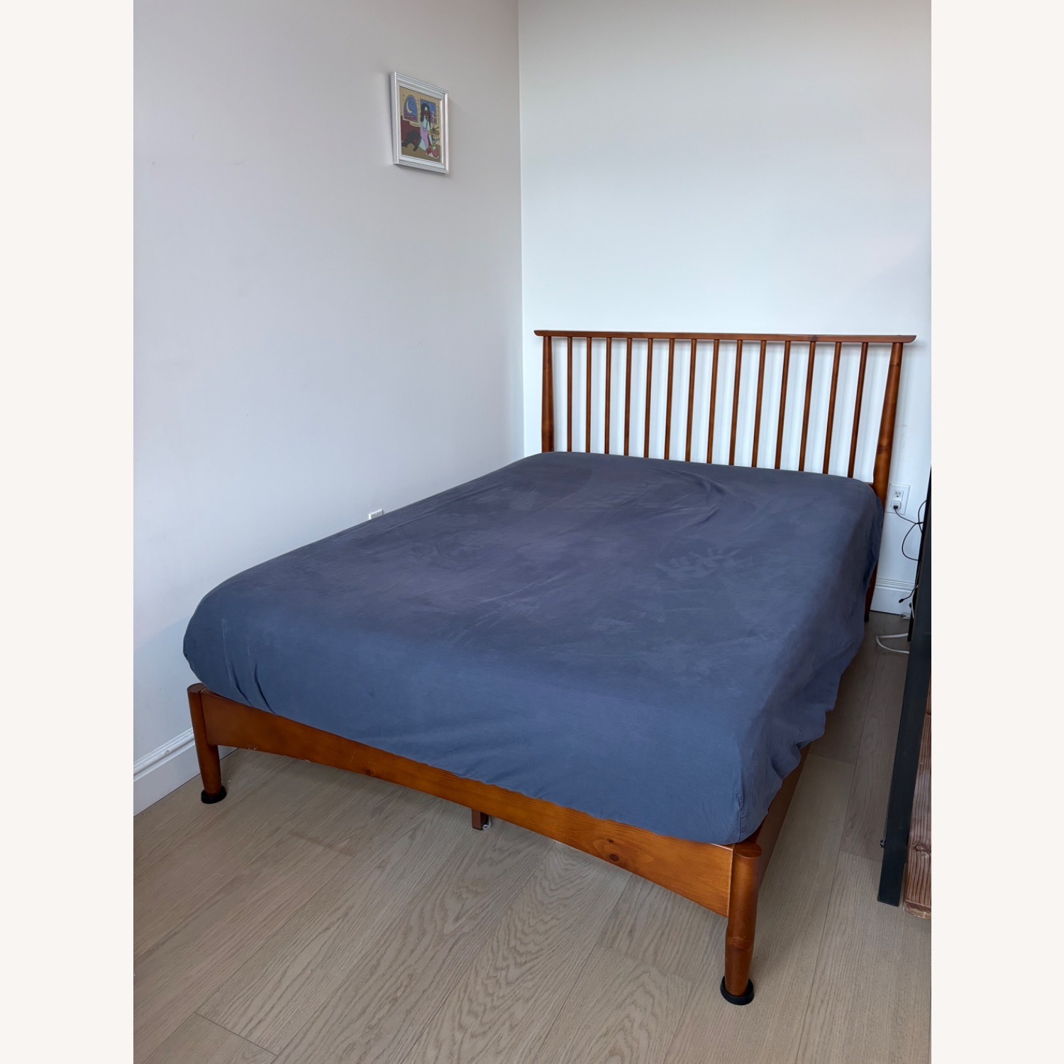 Natural Wood Full Bed - image-2