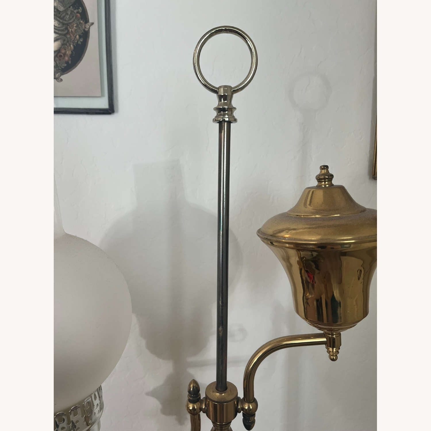 Vintage/Antique Gold Brass Floor Lamp - image-4