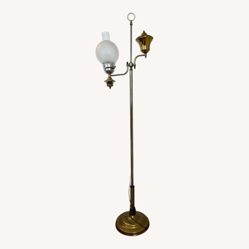 Used Vintage/Antique Gold Brass Floor Lamp for sale on AptDeco