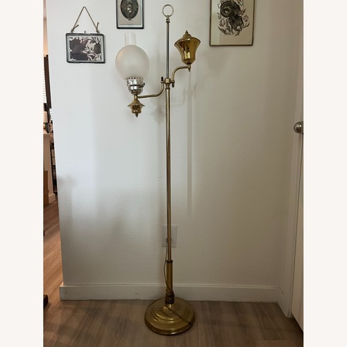 Used Vintage/Antique Gold Brass Floor Lamp for sale on AptDeco